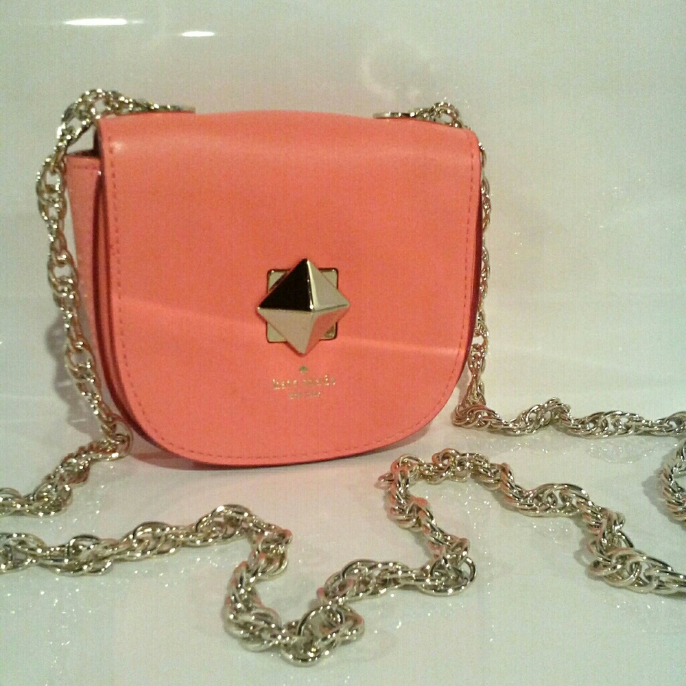 🍑Kate Spade Peachy Keen Pastelcore Crossbody Gold Lock Mini Bag Purse🍑 - Picture 9 of 16